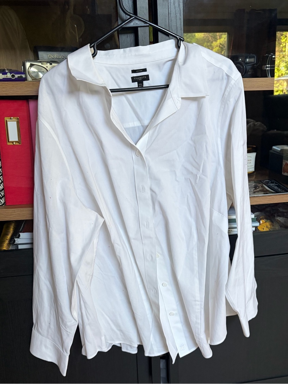 Talbots White Button-Front Women's Dress Shirt
